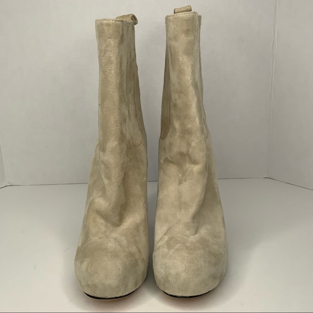 CARVEN high heel suede booties. - Picture 4 of 12